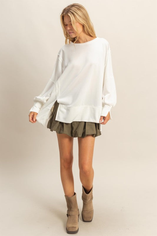 Heather Long Sleeve Ivory