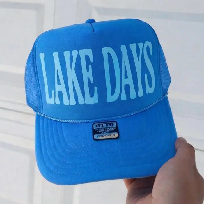 Lake Days Blue Trucker Hat