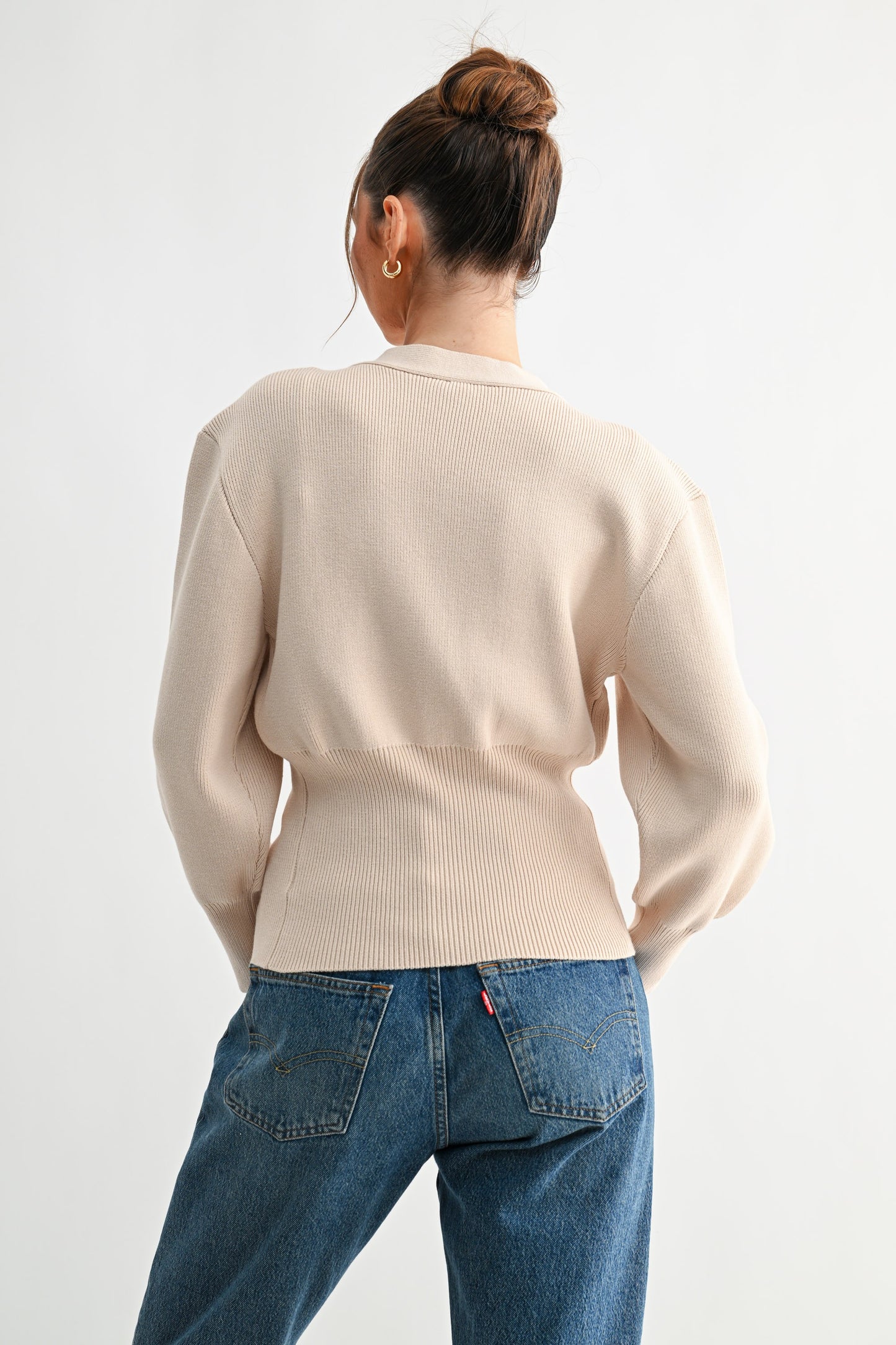 Evan Beige Cardigan