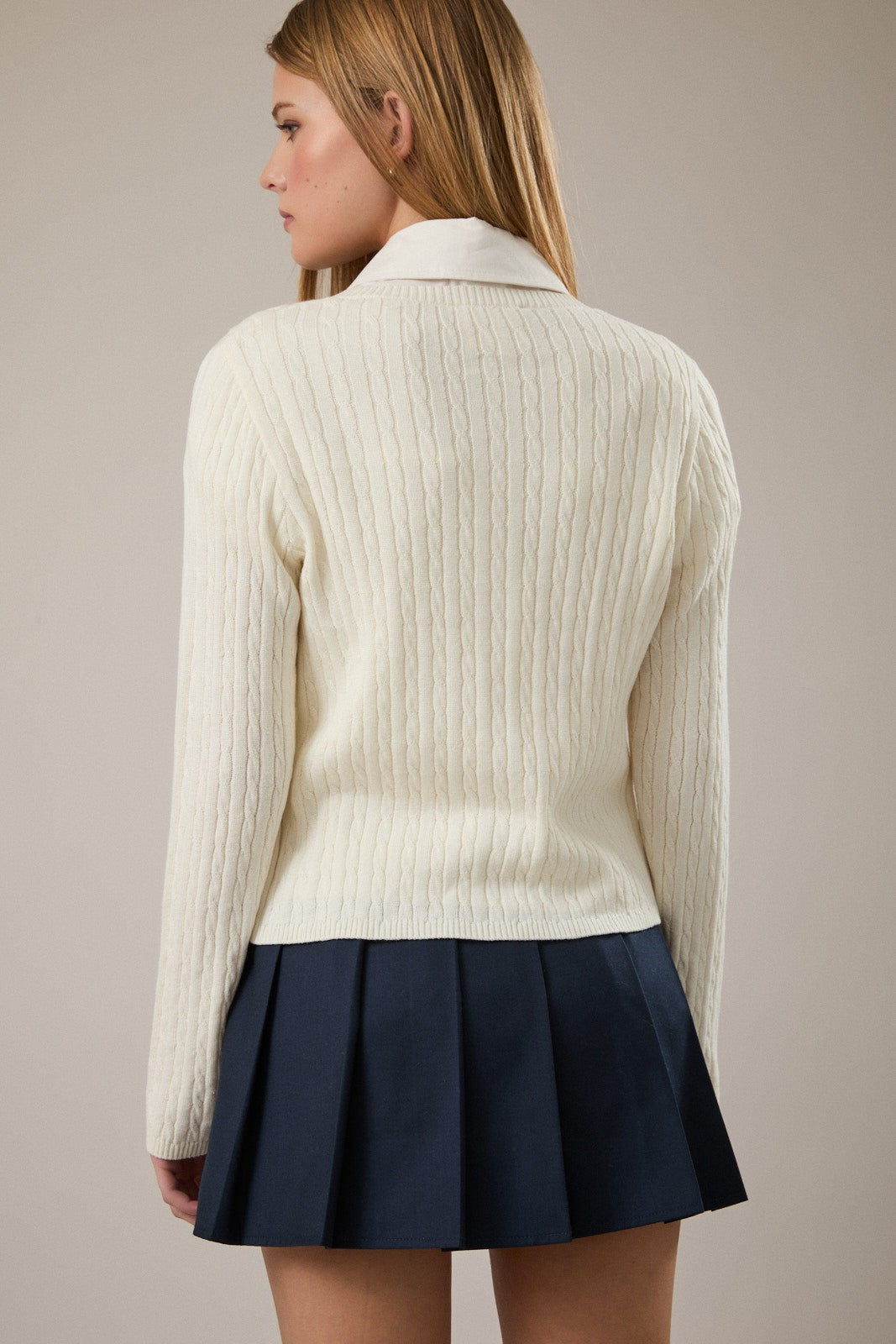 Lily Cream Cable Knit Sweater