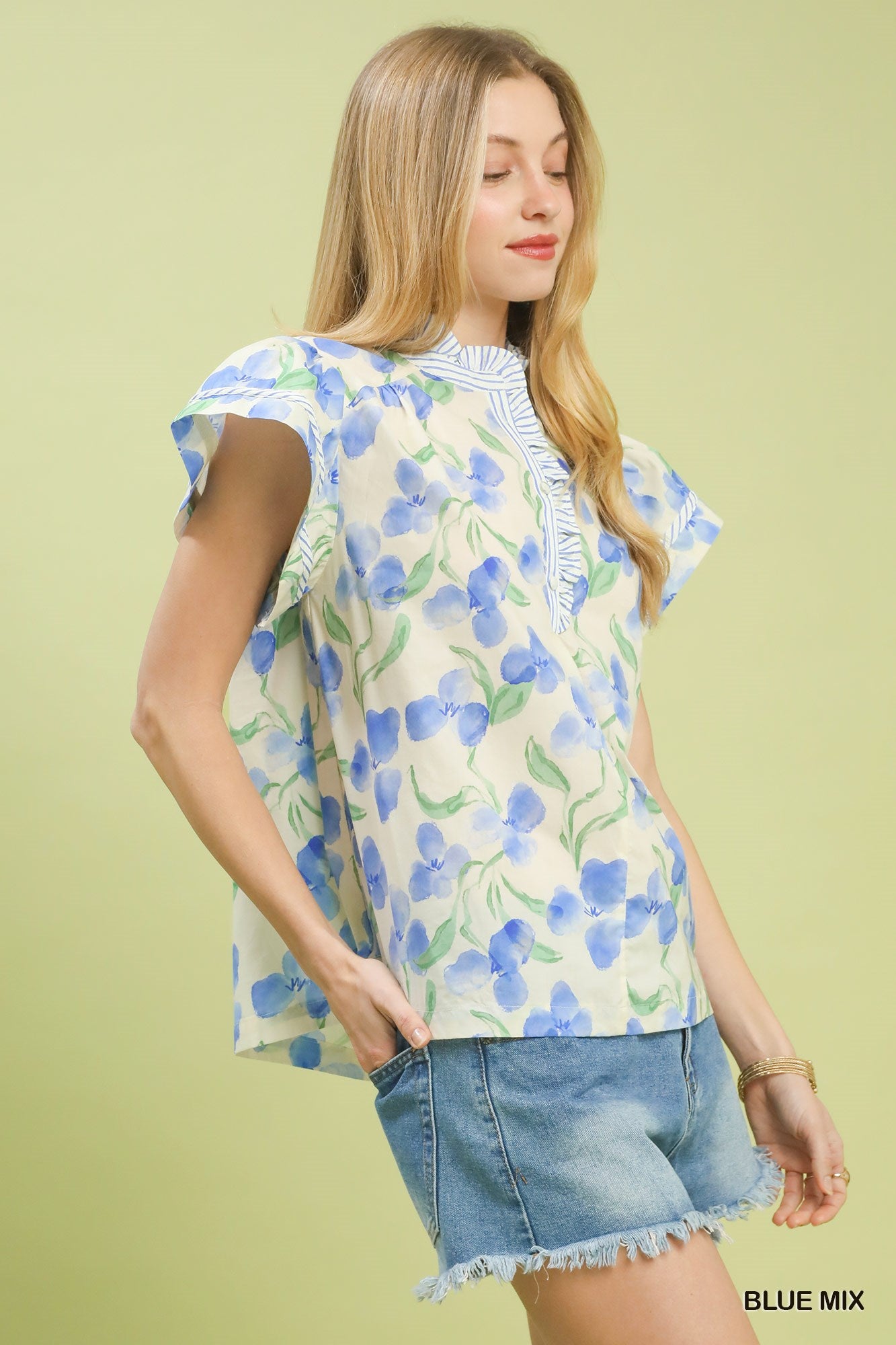 Glaia Blue Mix Top