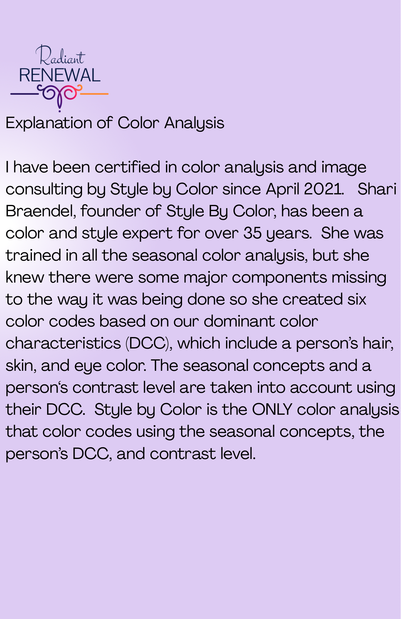 COLOR ANALYSIS BOOKING