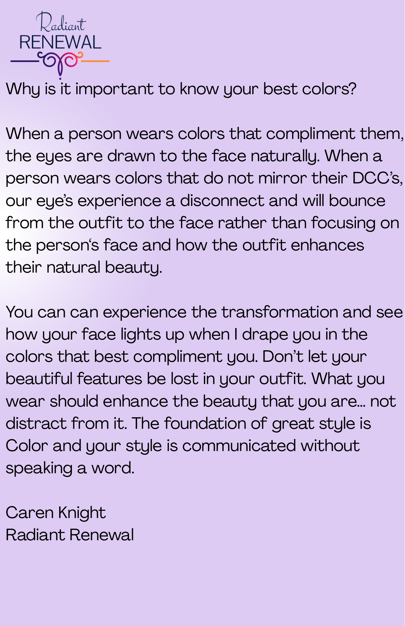 COLOR ANALYSIS BOOKING