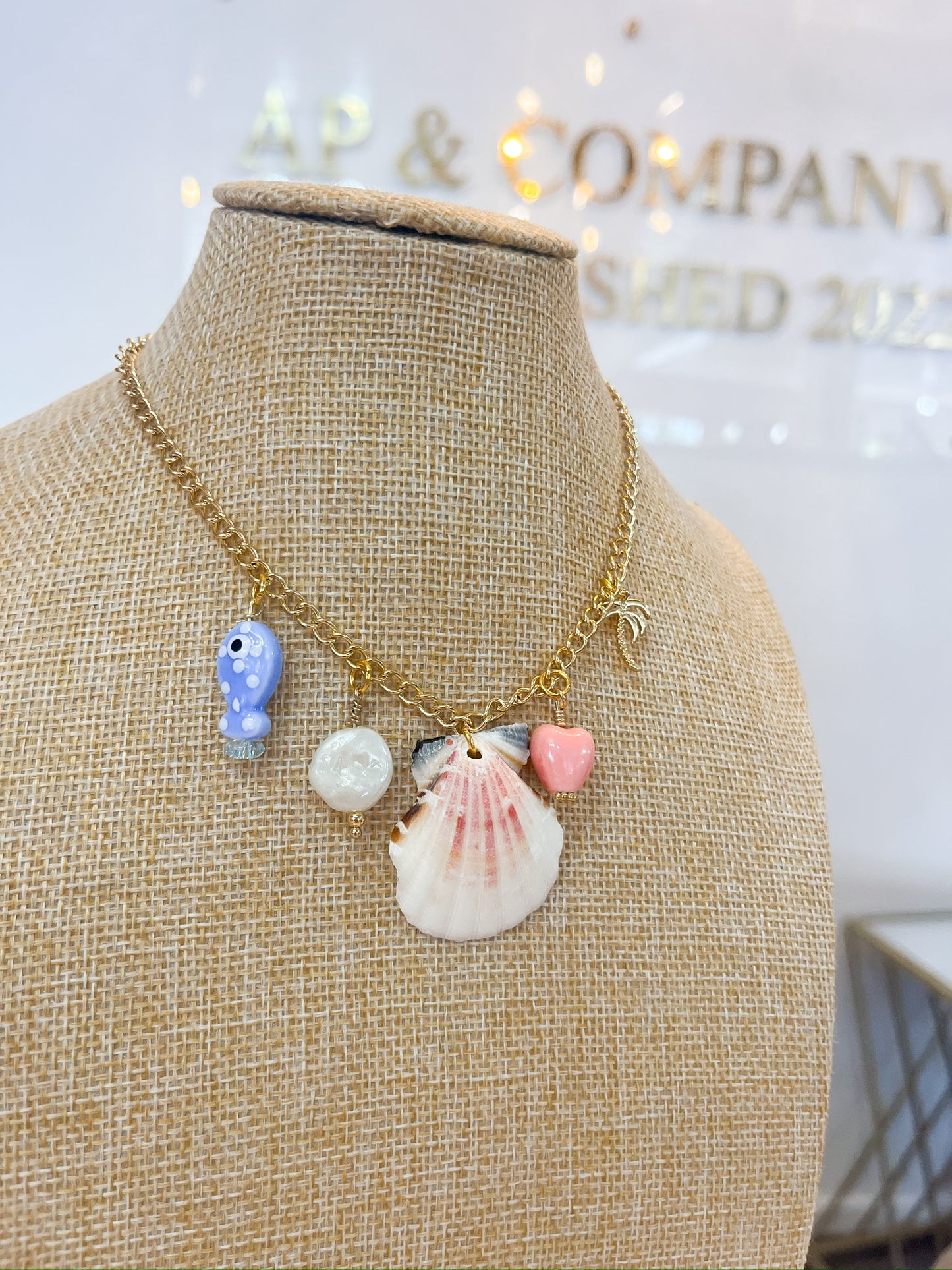 Fort De Soto Park Shell Charm Necklace