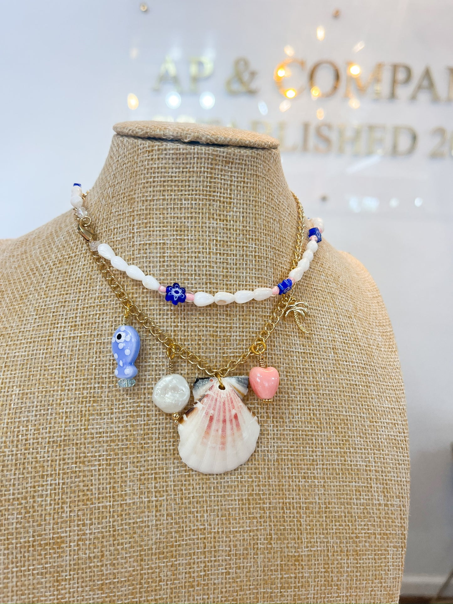 Fort De Soto Park Shell Charm Necklace