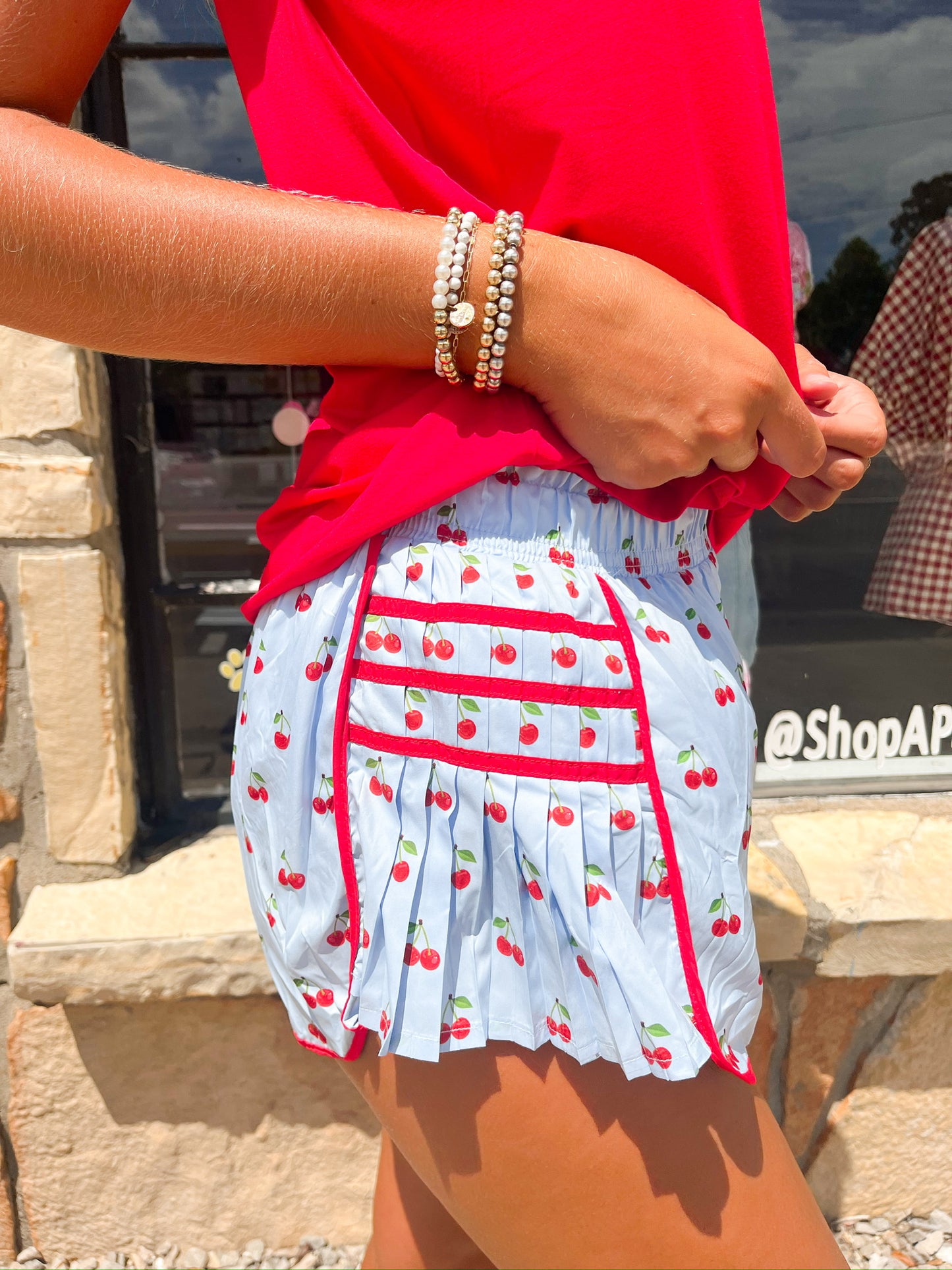 Cherry Print On Point Shorts