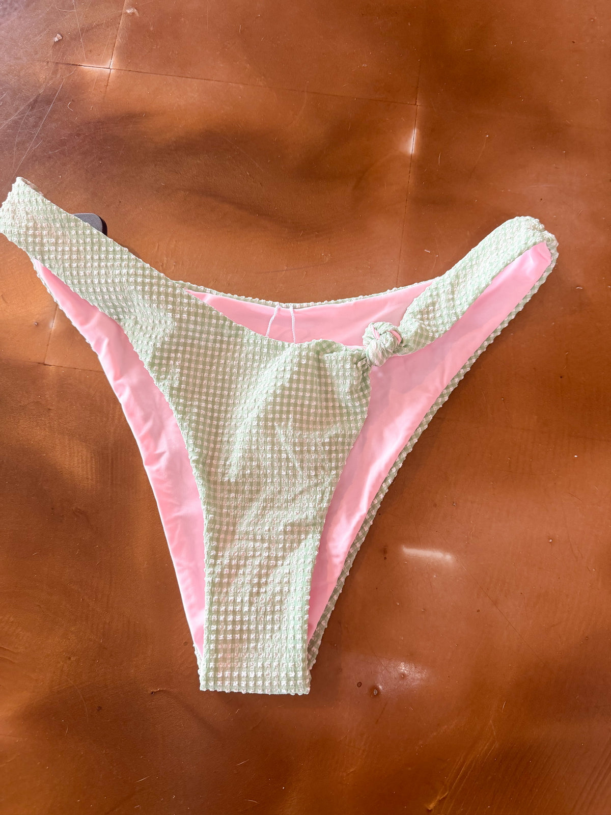 Double Layered Knot Bikini Green Bottoms