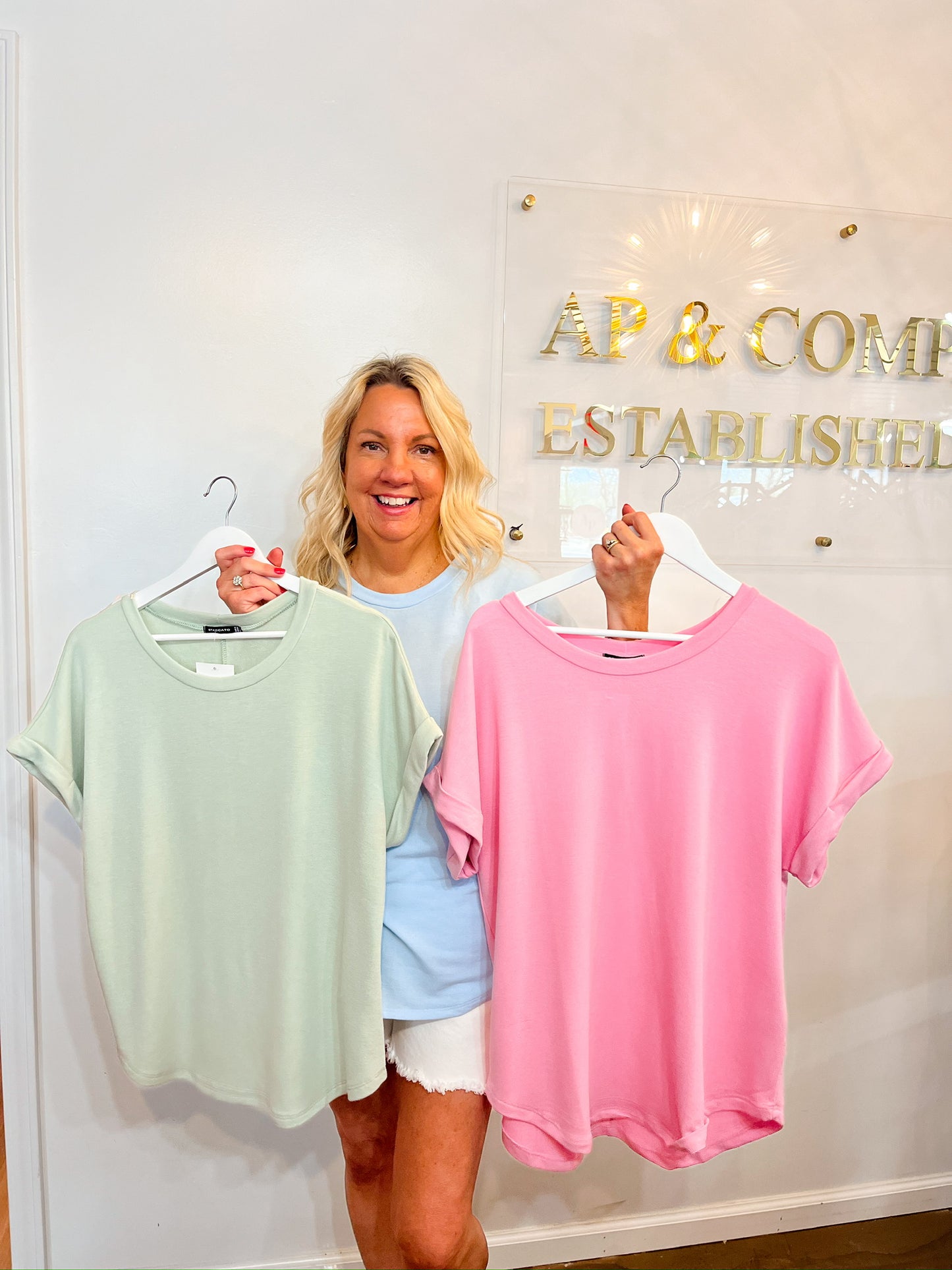 Sarah light pink top
