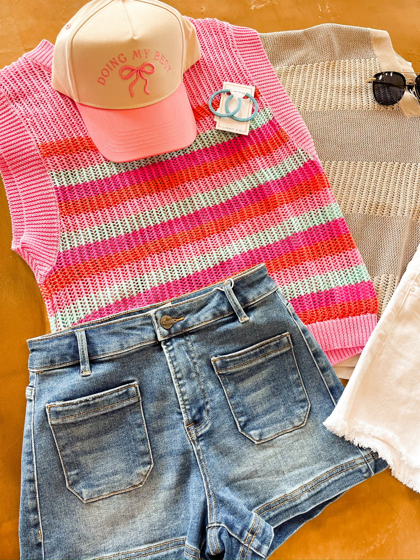 Doing My Best - Pink Vintage Trucker Hat