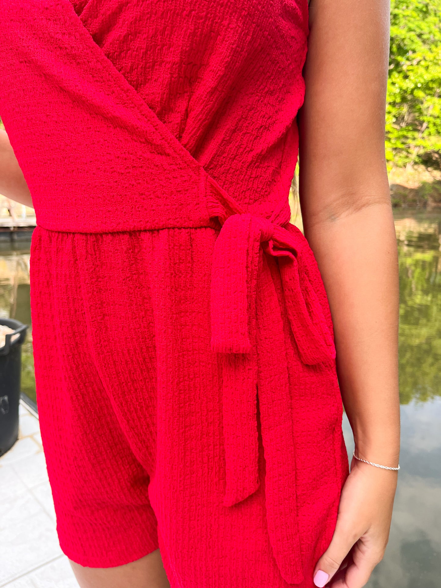 Gillian Red Romper
