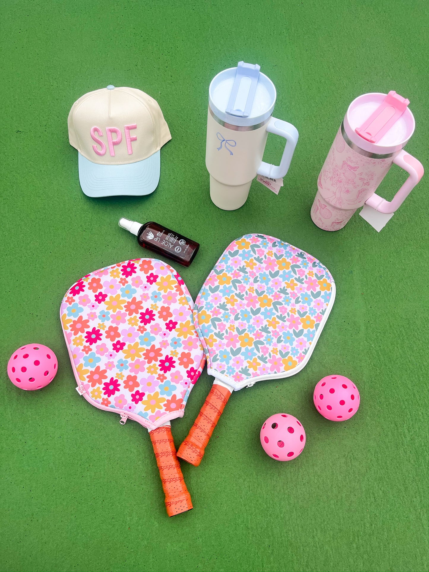 Neoprene Pickleball Paddle Case - Sage Bloom