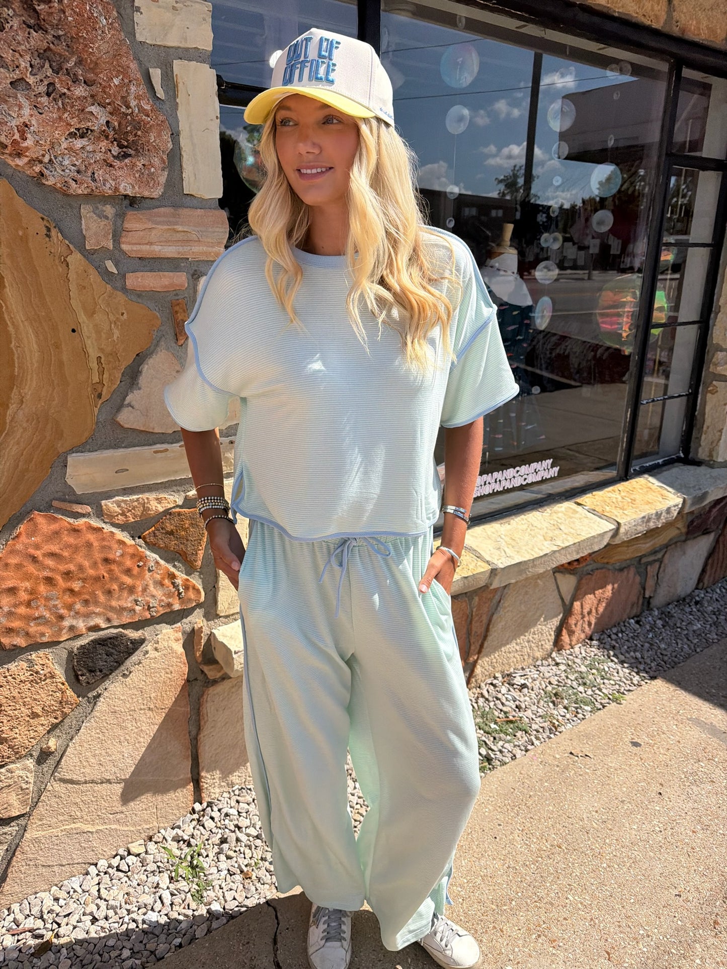 Becka Mint Set Top