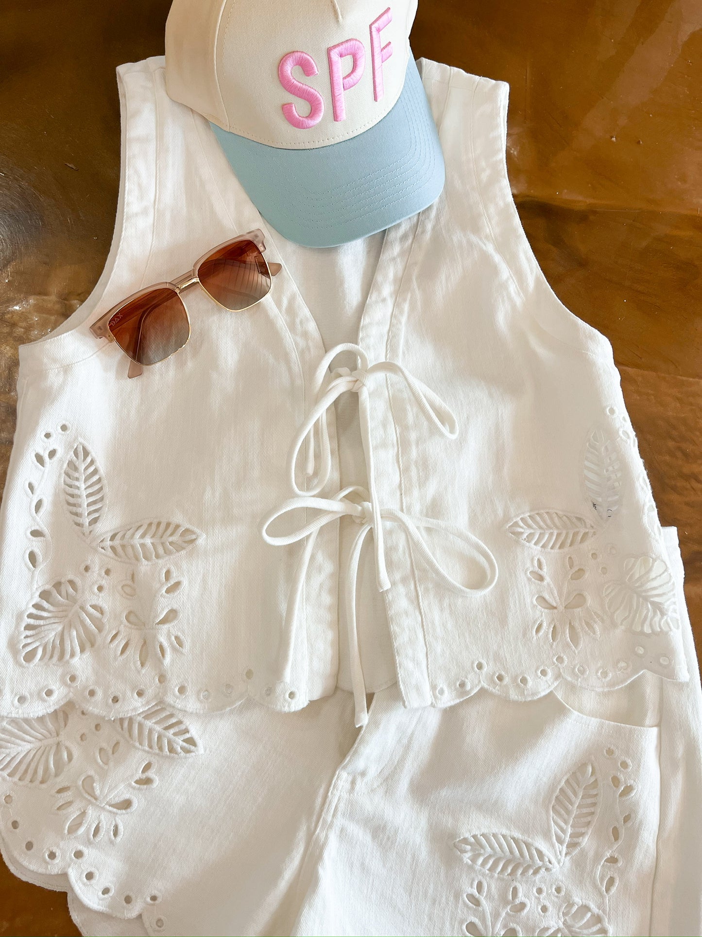 Luna white shorts
