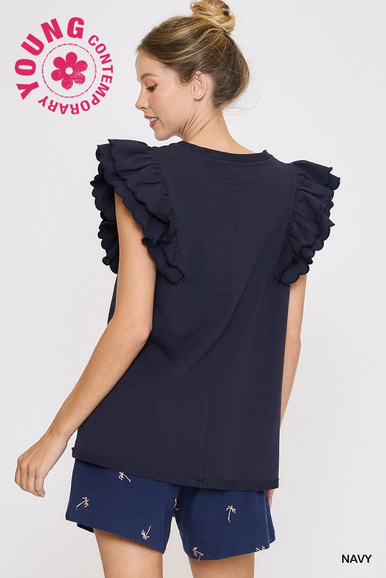 Grace Navy Top
