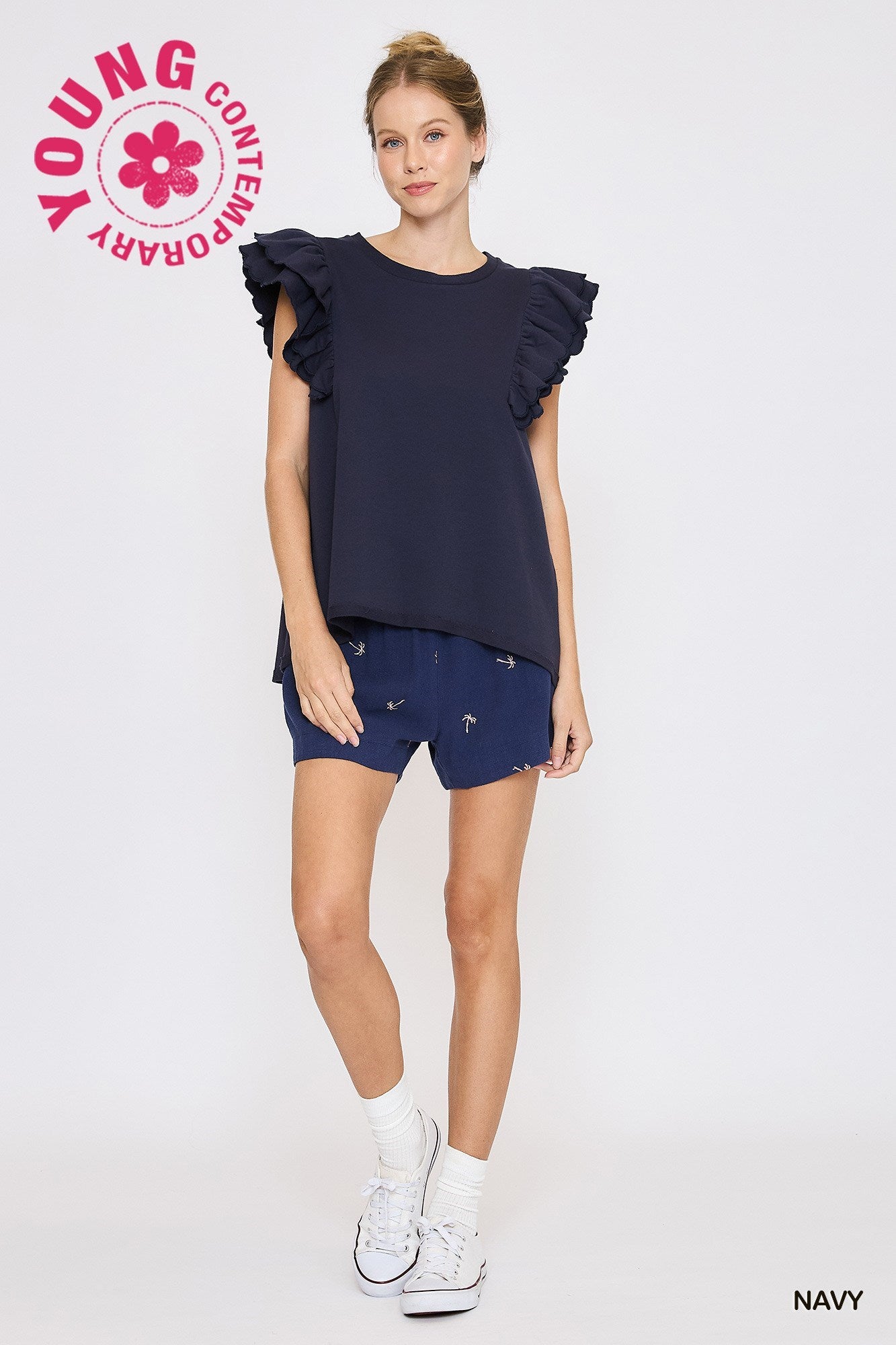 Grace Navy Top