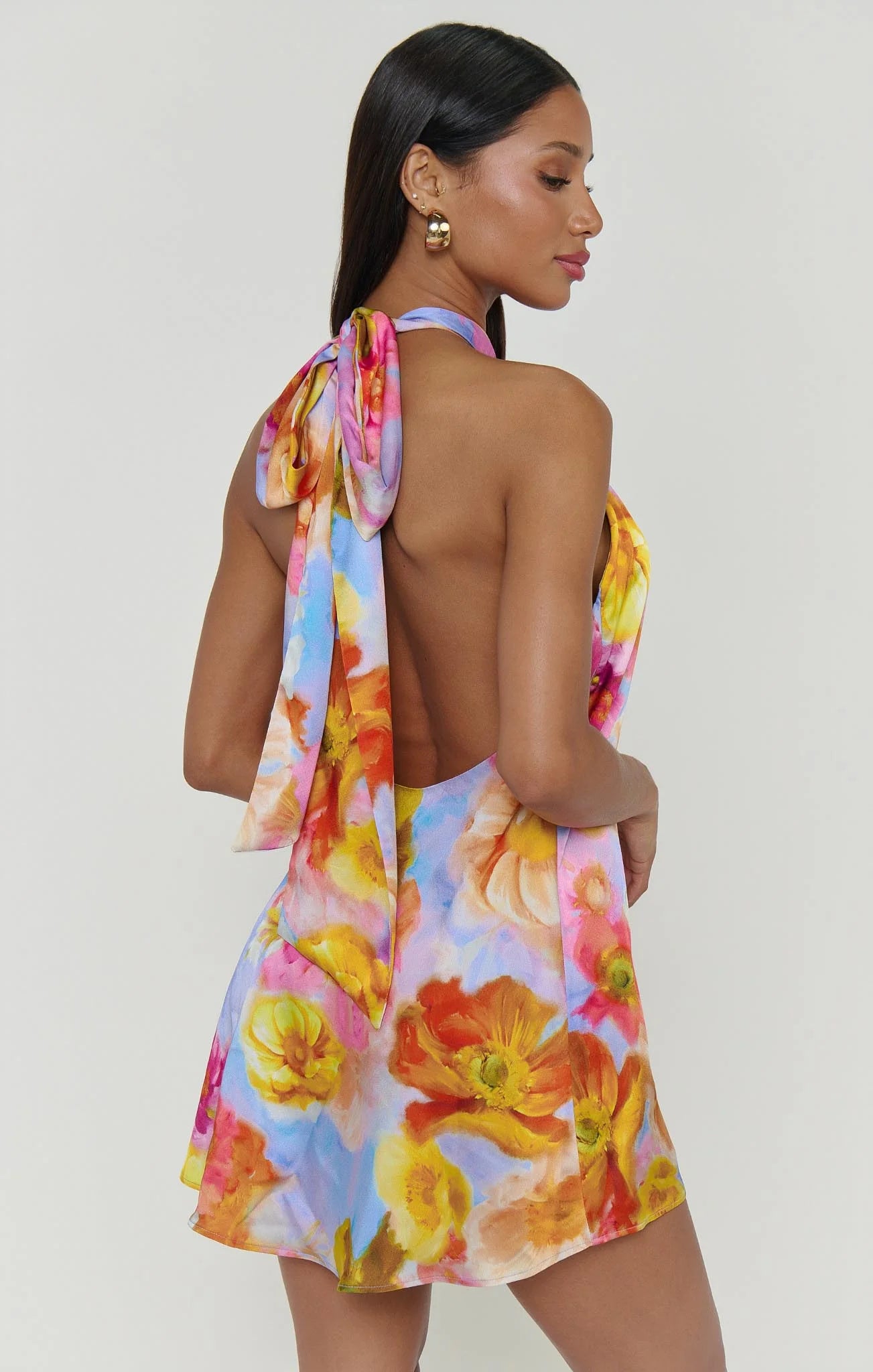 Twist Mini Dress Brushed Blooms