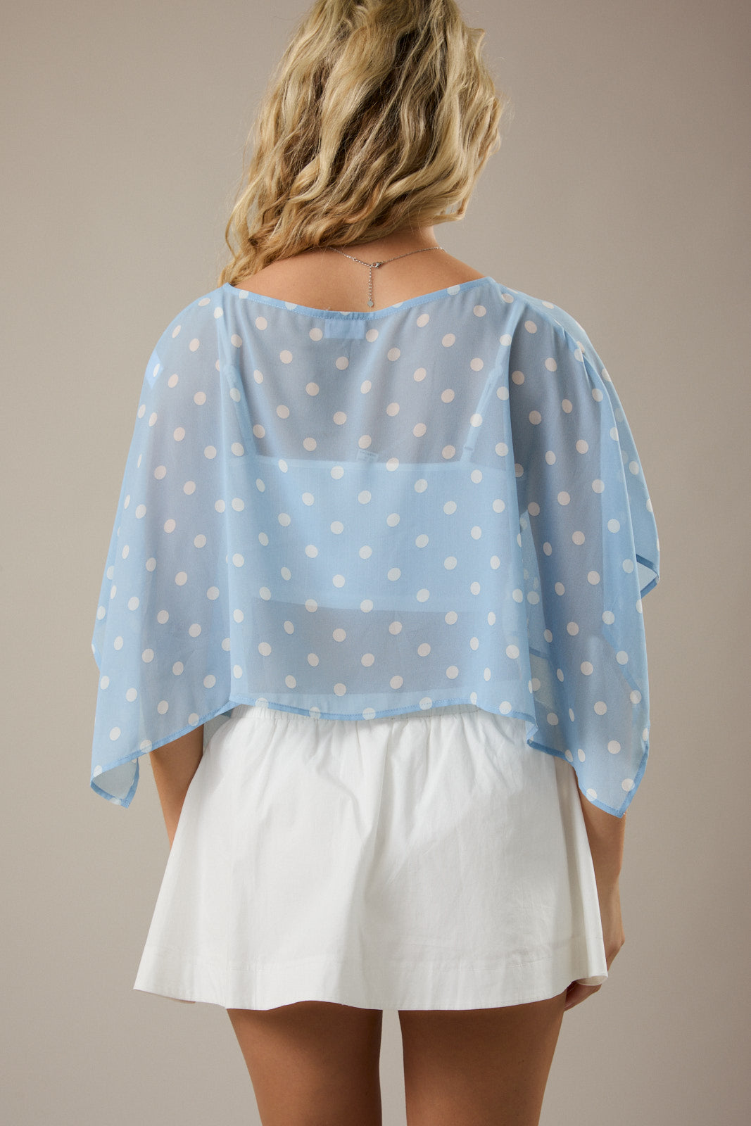Lennon Blue Dot Poncho