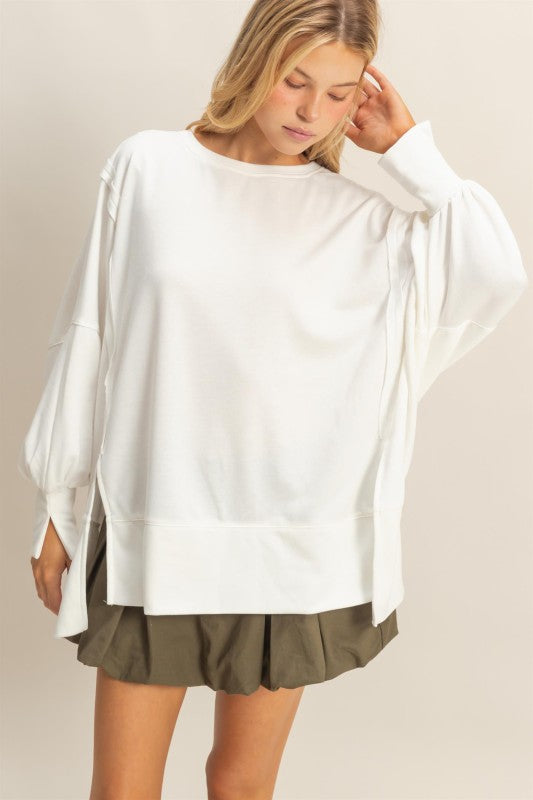 Heather Long Sleeve Ivory
