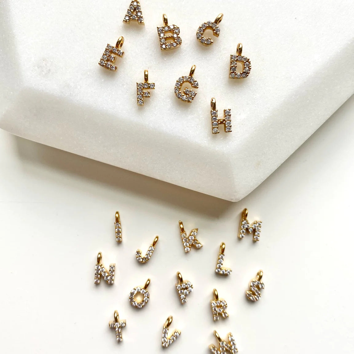 Initial gold necklace