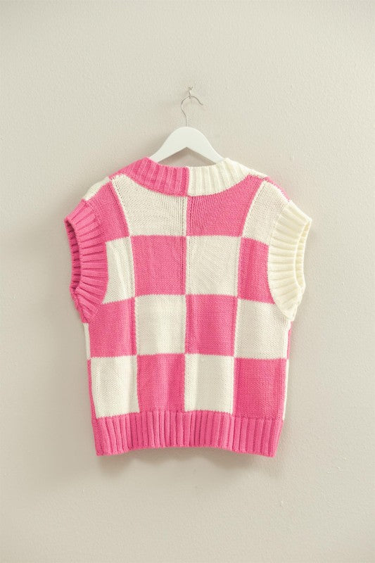Han Checkered Sweater Vest