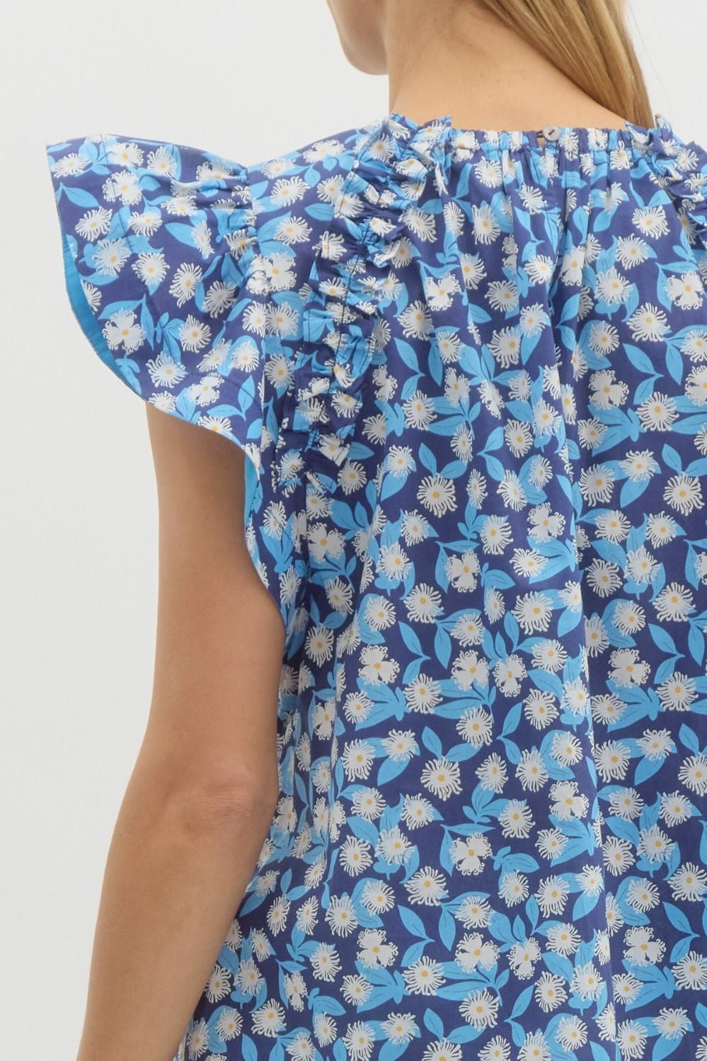 Elizabeth navy pattern top