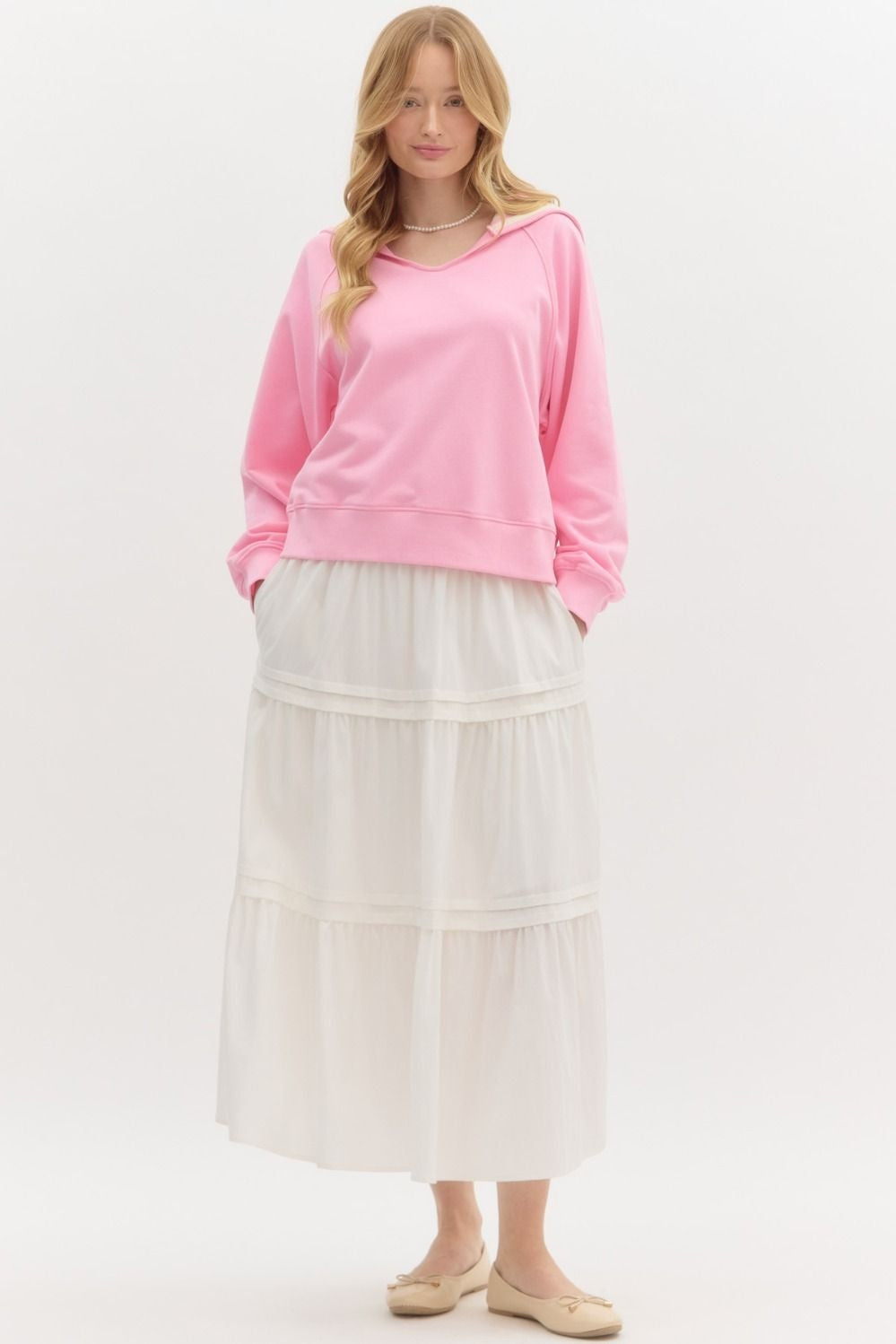 Emma pink jersey top