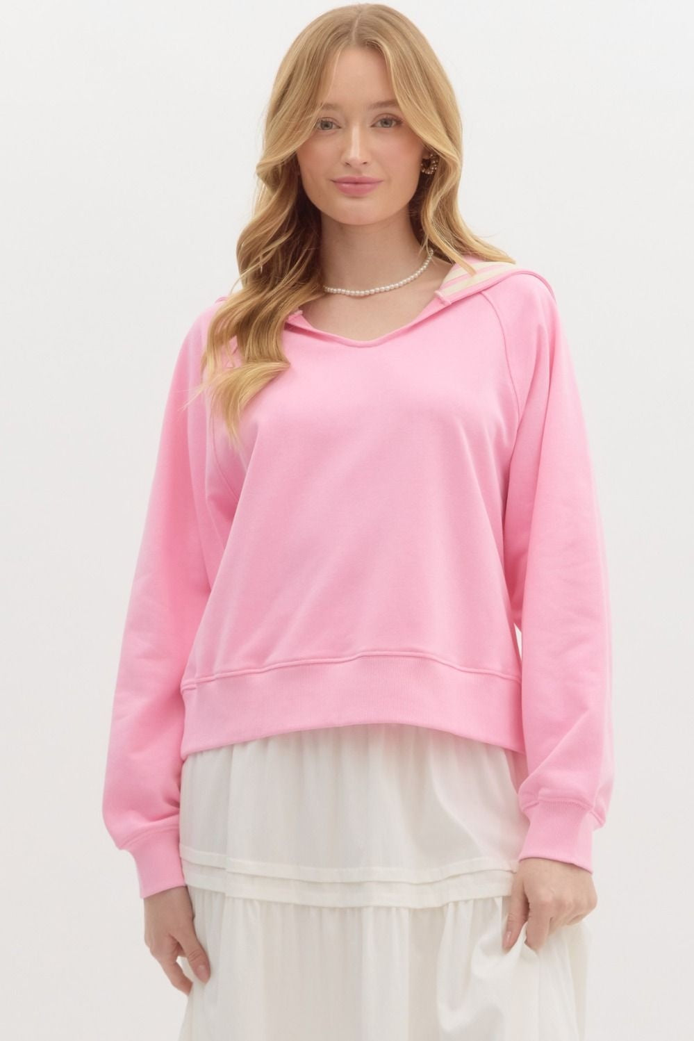 Emma pink jersey top