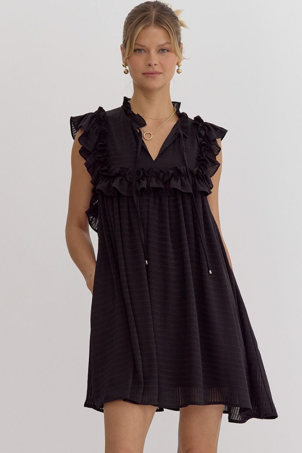 Emery Black Sleeveless Dress