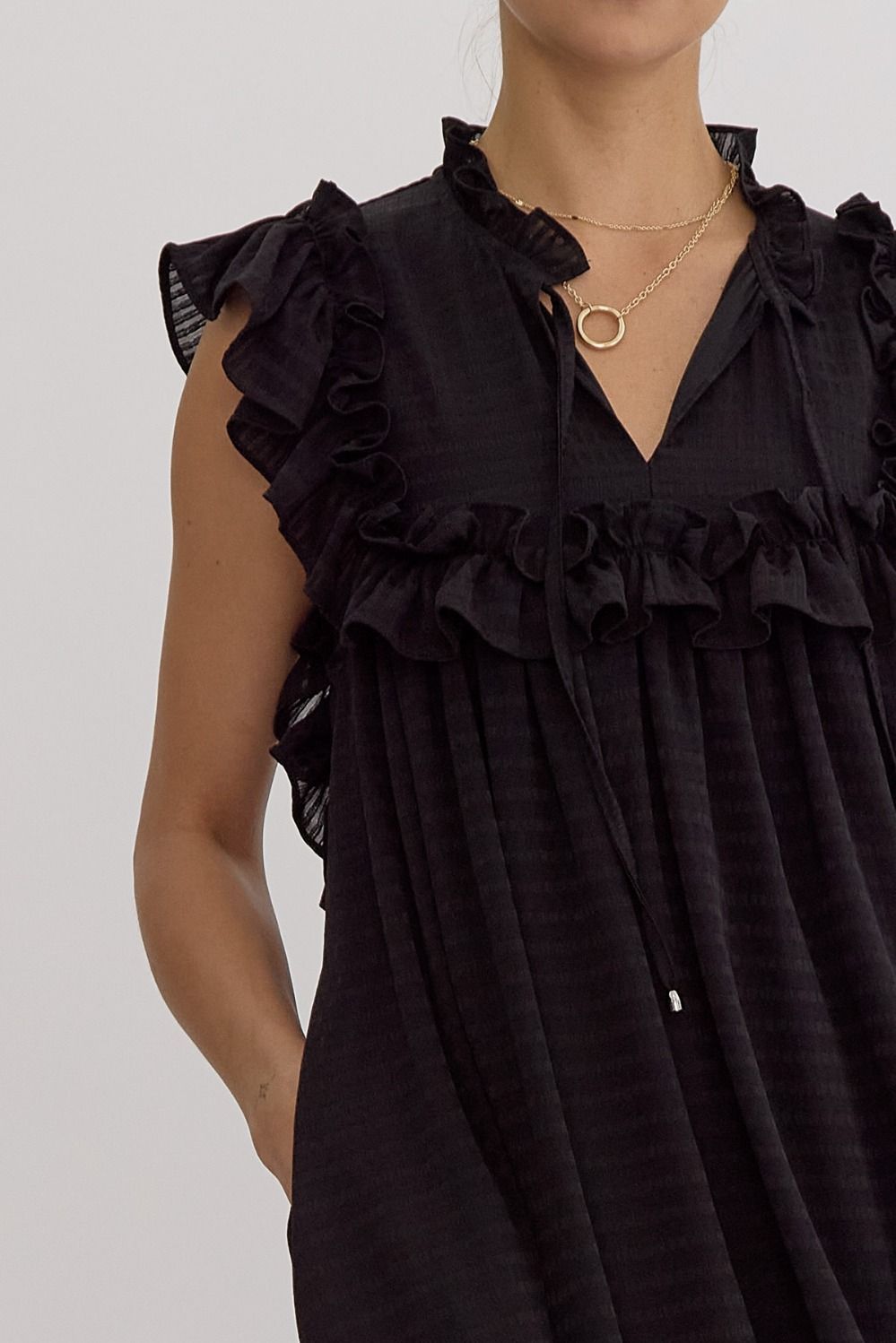 Emery Black Sleeveless Dress