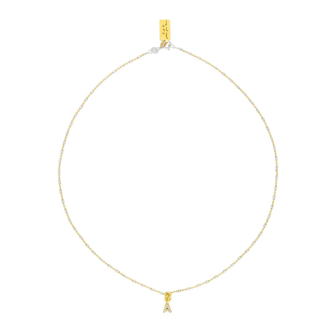 Initial gold necklace