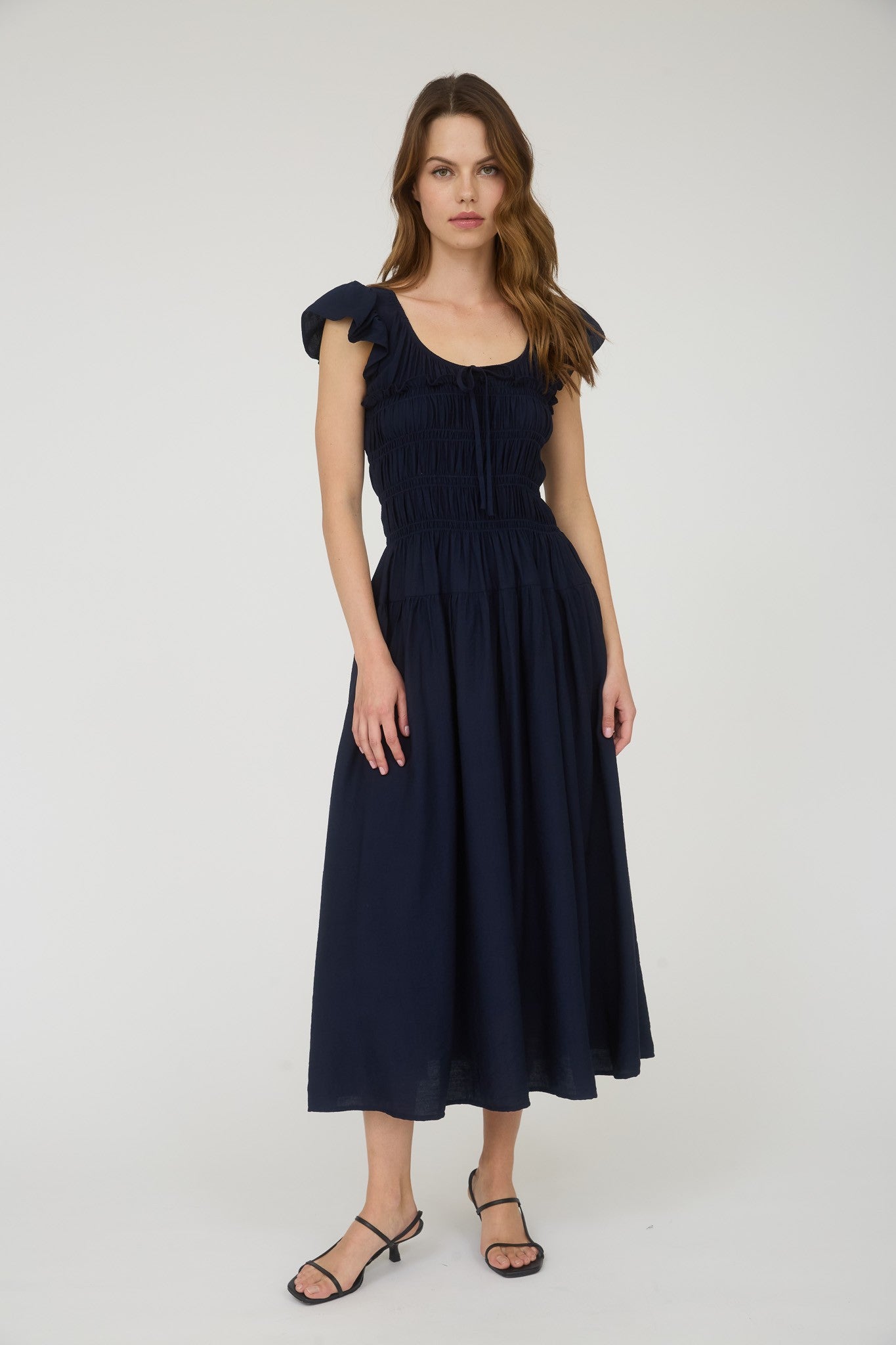 Bella Navy Midi Dress