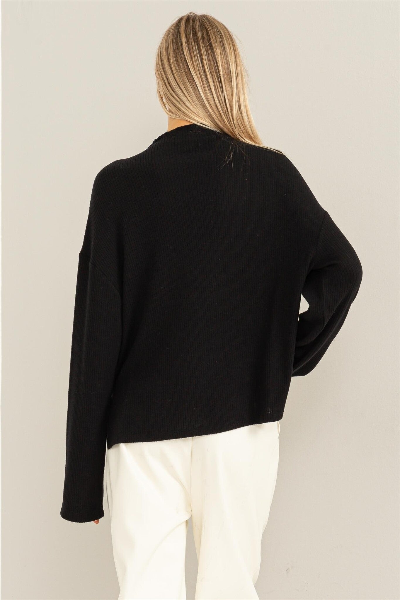 Helen Side Slit Sweater MULTIPLE COLORS