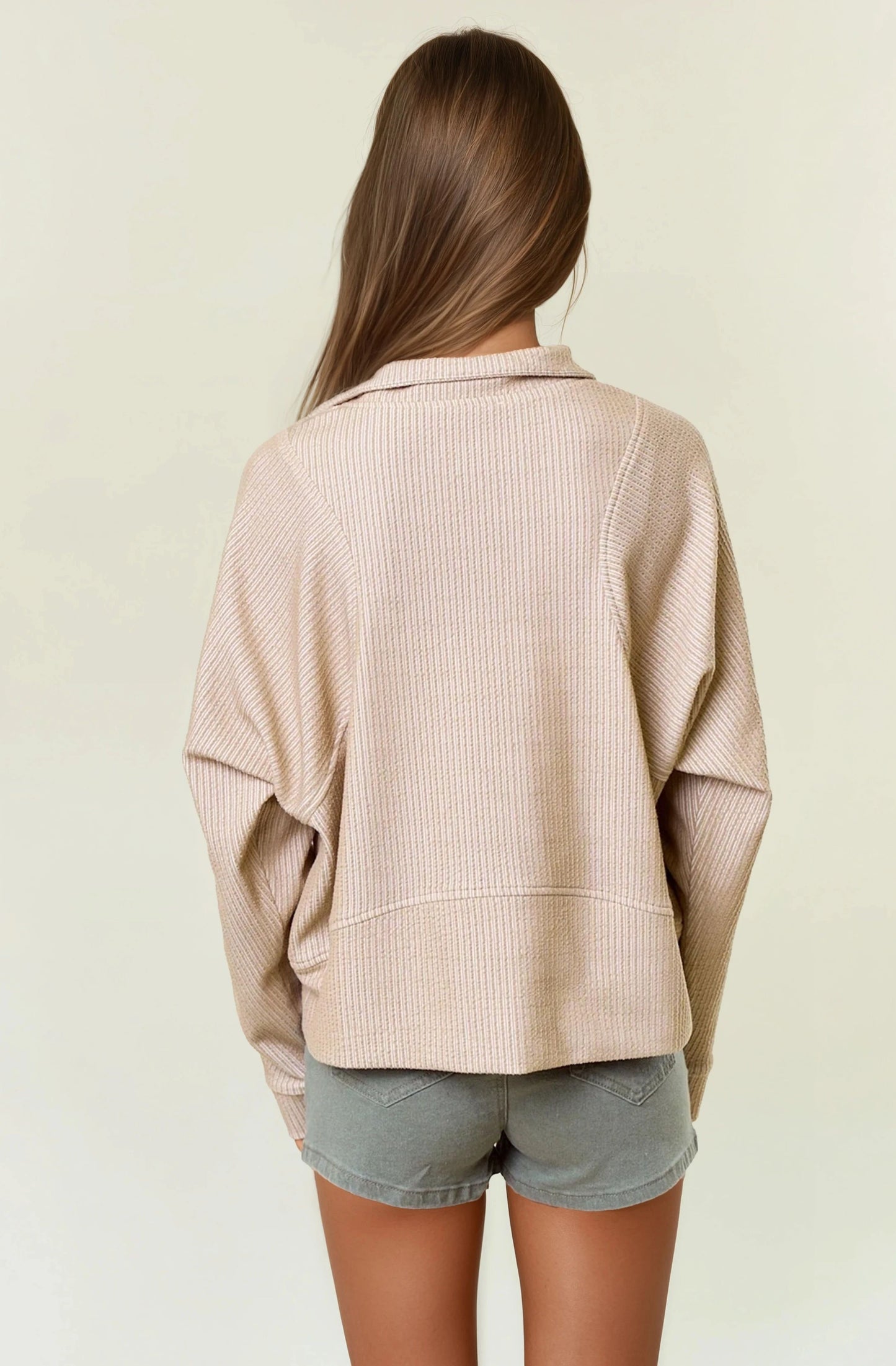 Darla Sand Striped Top