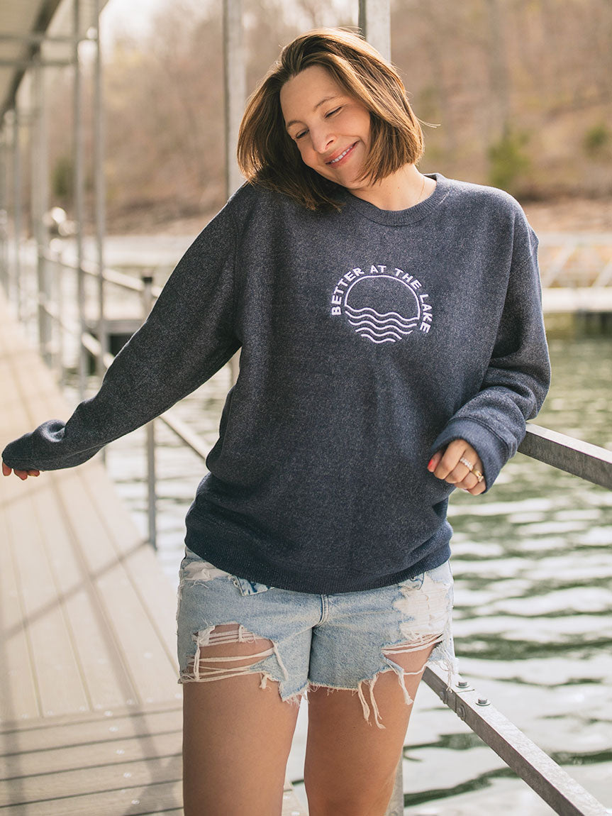 Better At the Lake Cord Sweatshirt