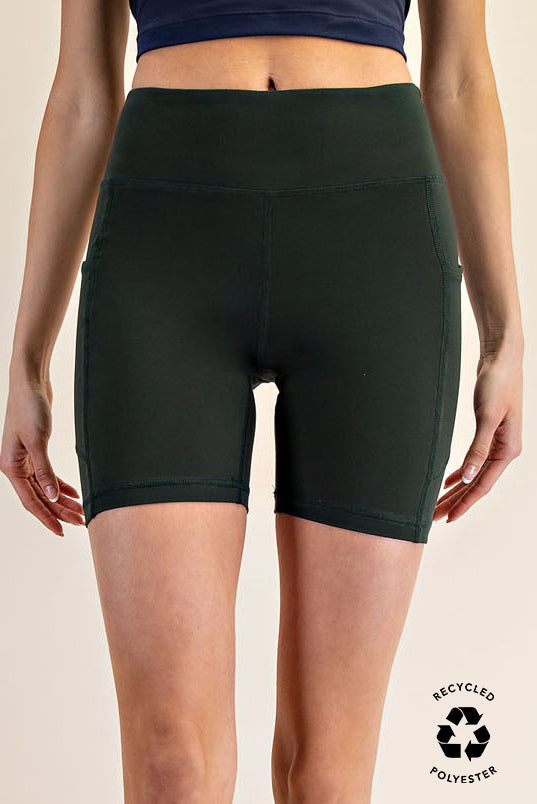 Biker Shorts with Side Pockets Multiple Colors