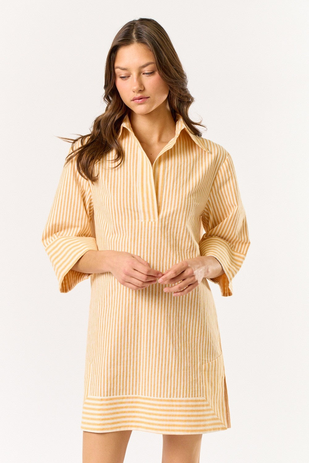 Lilia white and orange dress
