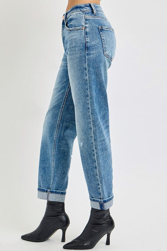 Risen Boyfriend Distressed Jeans