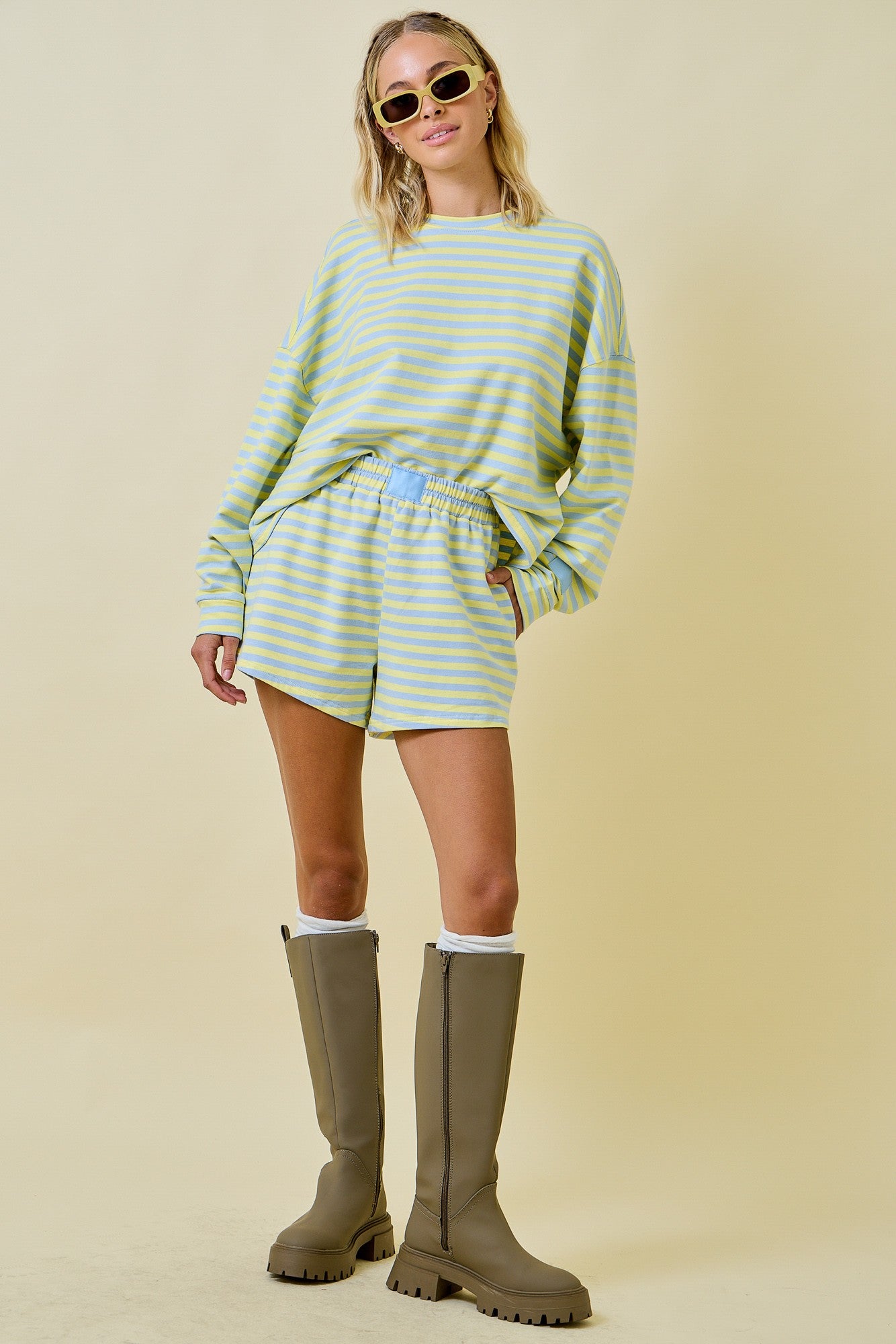 Dee Striped Long Sleeve Top