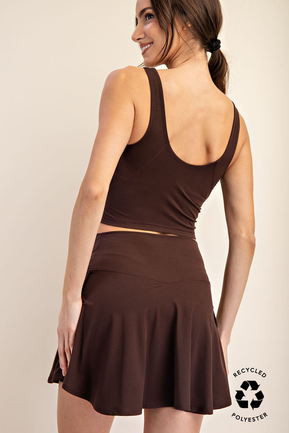 Butter V Shaped Skort Espresso