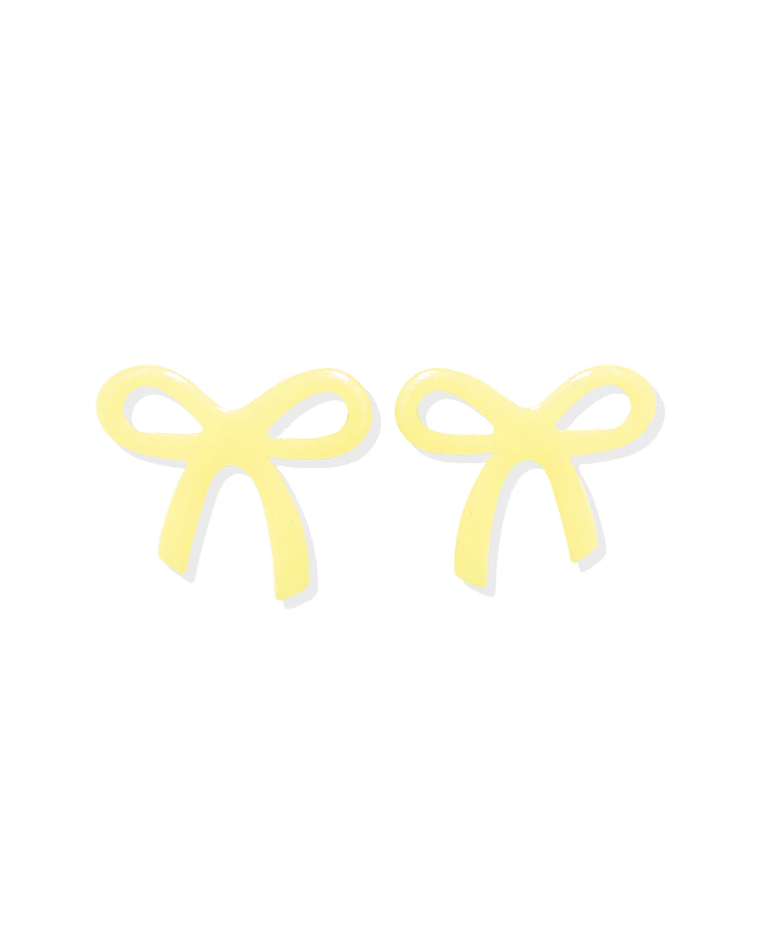 Kylie Bow Earrings Yellow