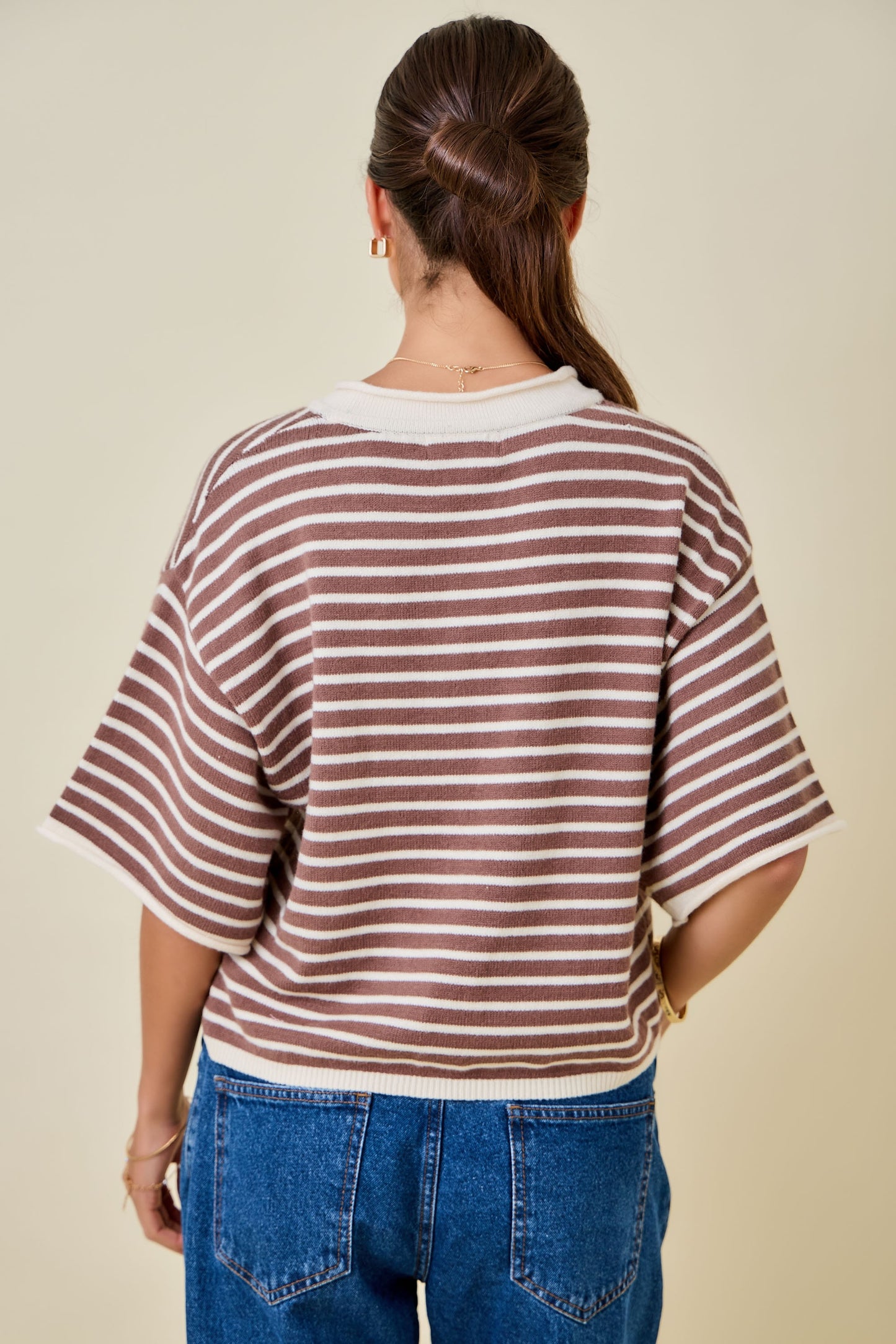 Daisy Brown Striped Top