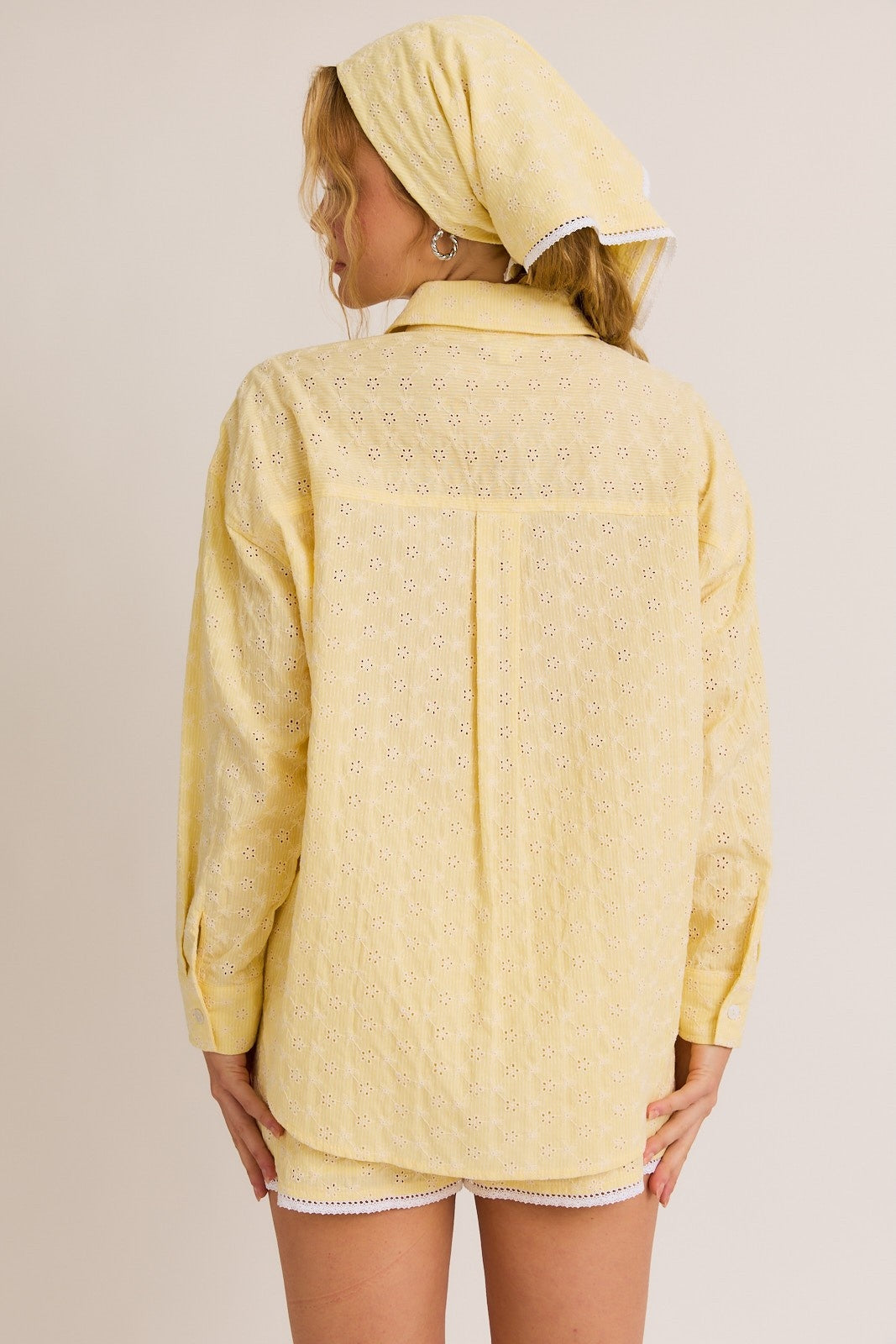 Lauren yellow eyelet set
