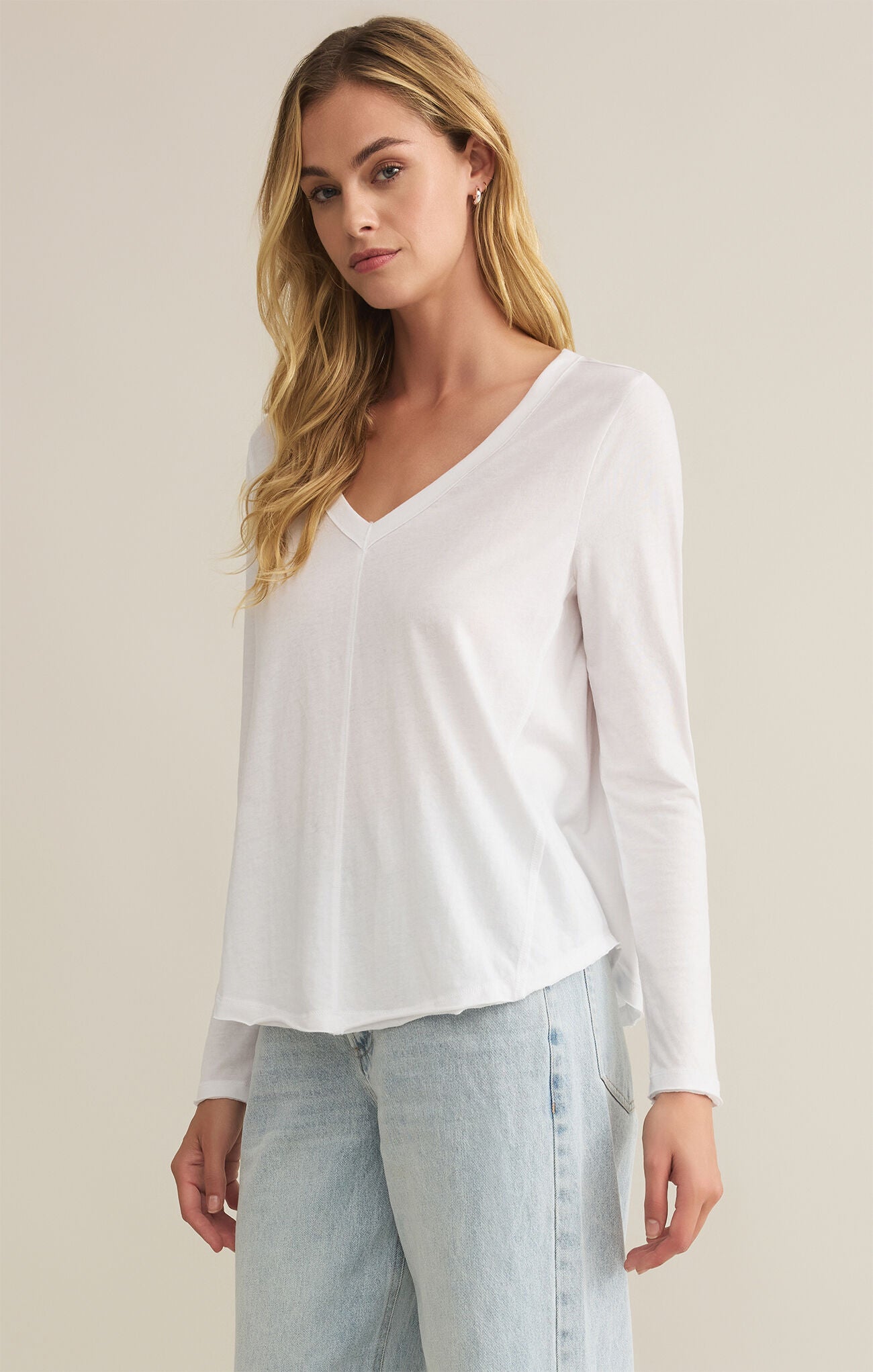 Vail LS Tee White