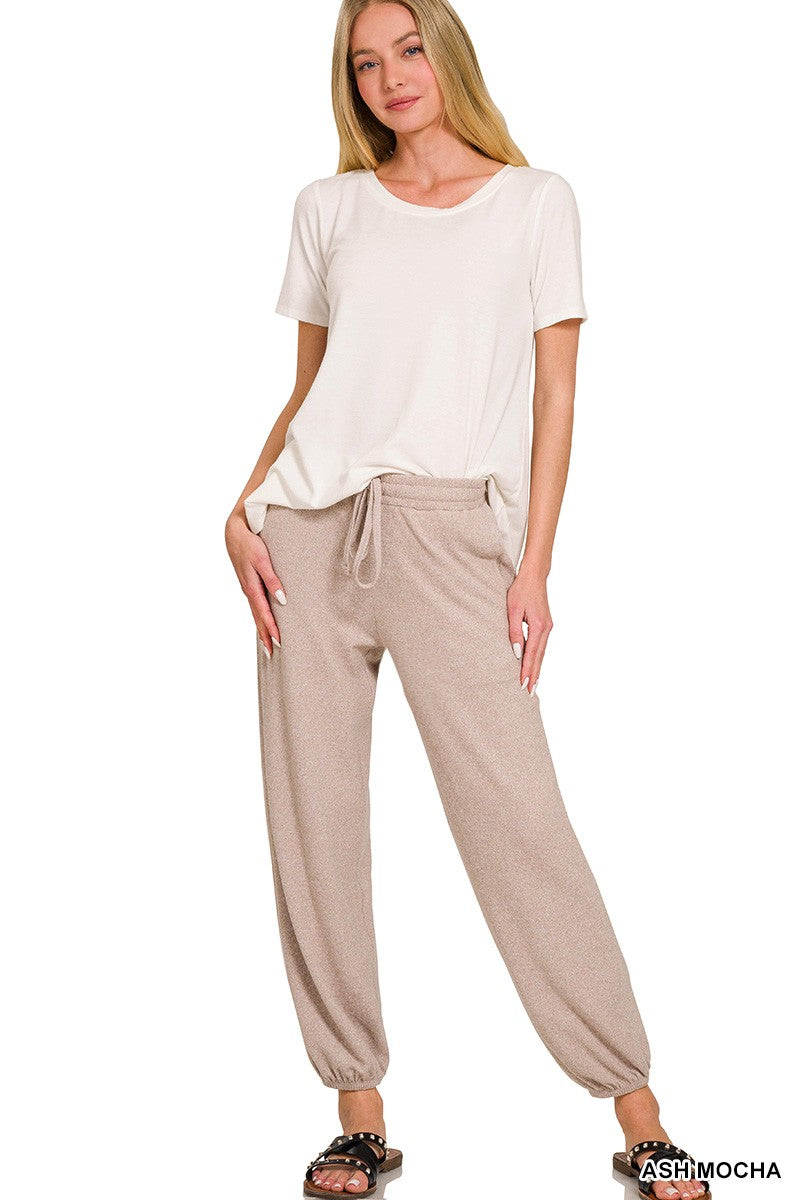 Long Slv Top & Joggers Set Ash Mocha