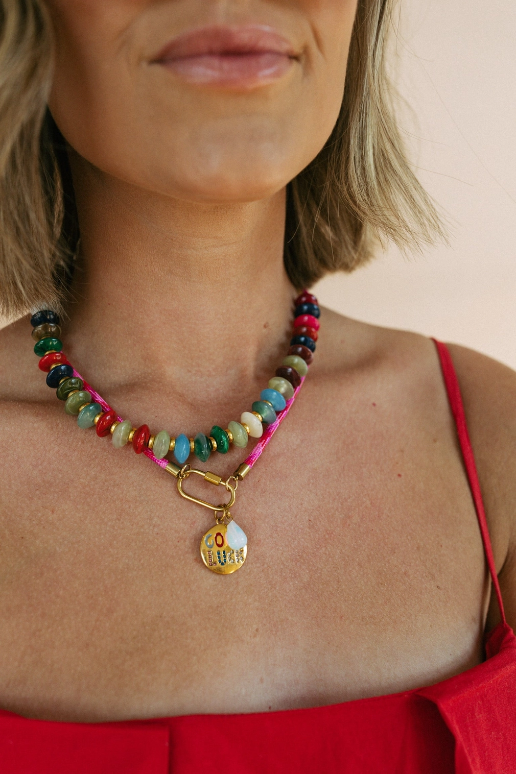 Good Luck Babe Cord Necklace