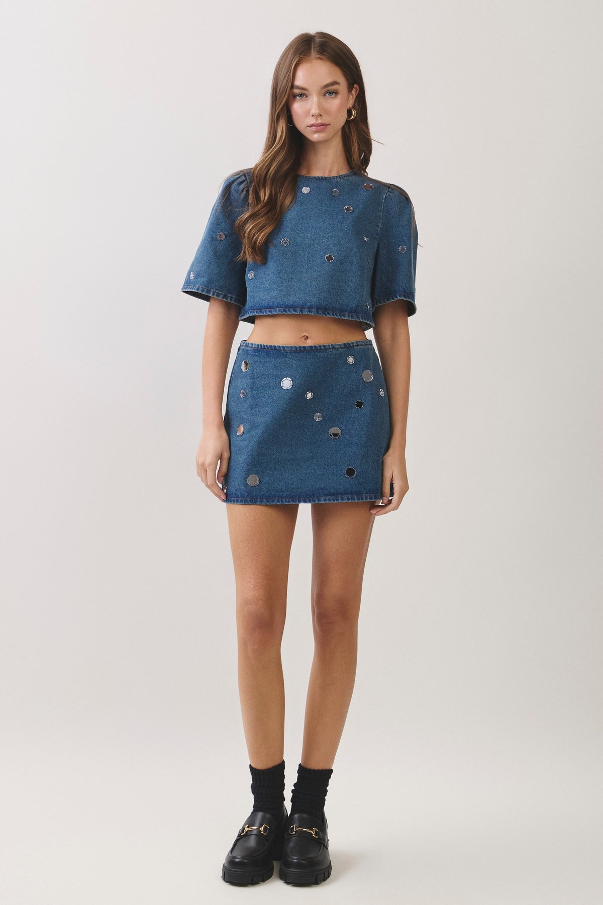 Teller Denim Mirror Top