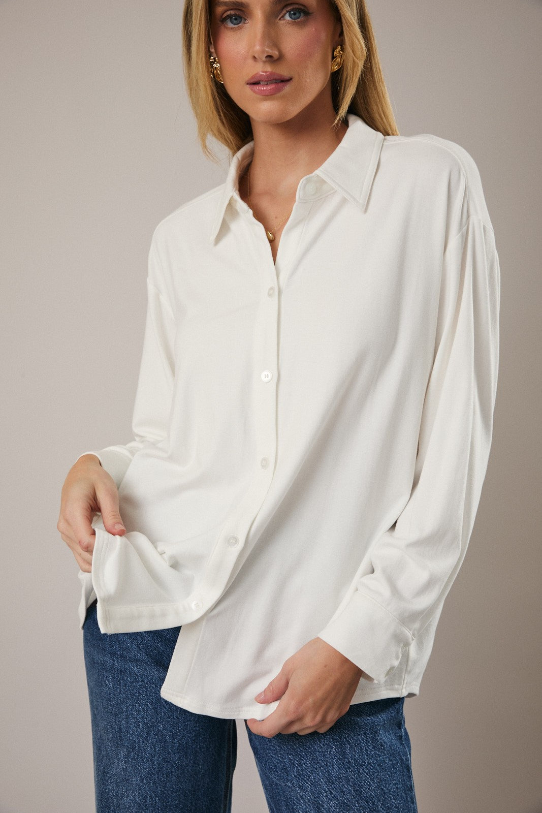 Sally White Button Down