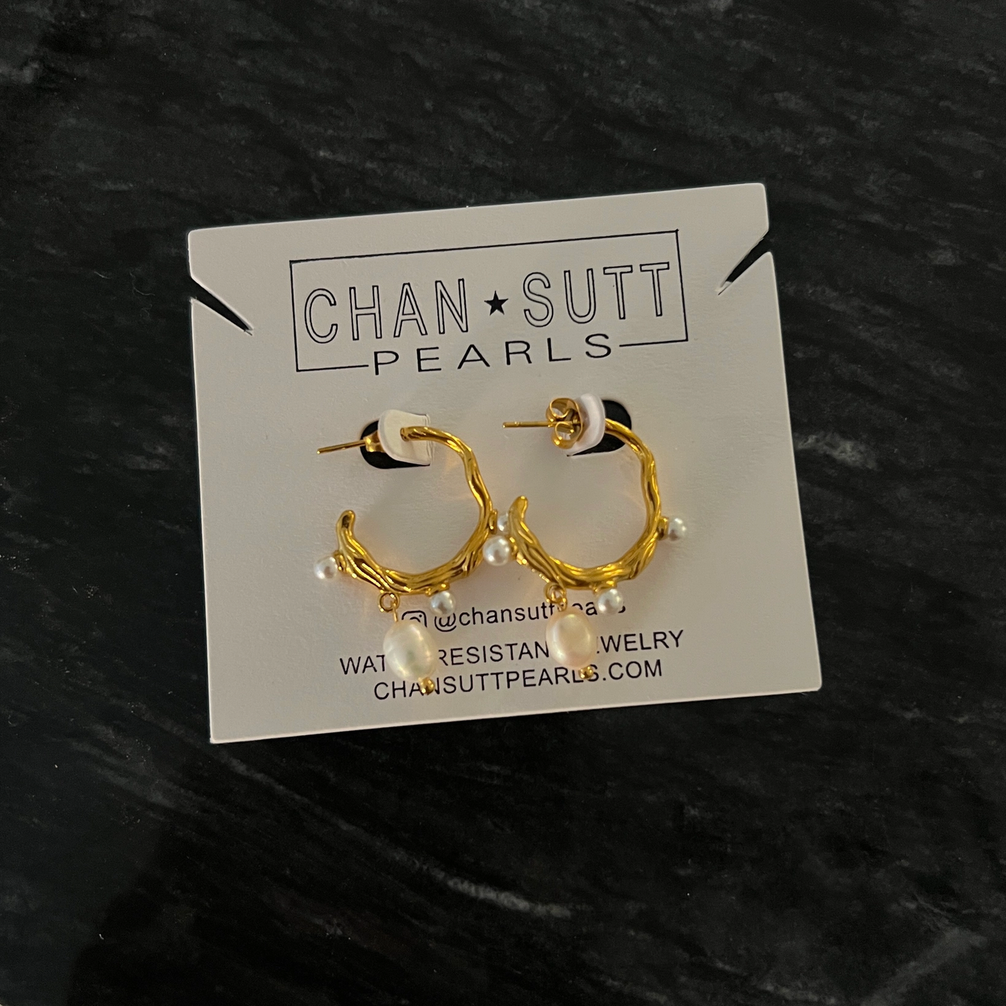 Decorative Pearl Hoops