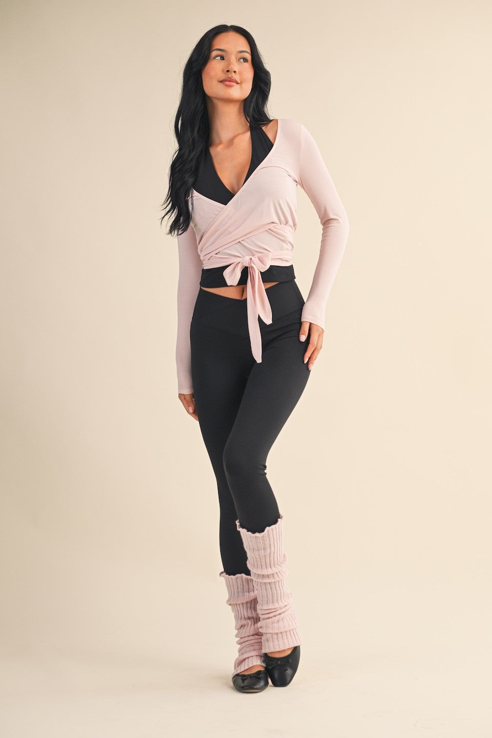 Kiara Pink Wrap Top