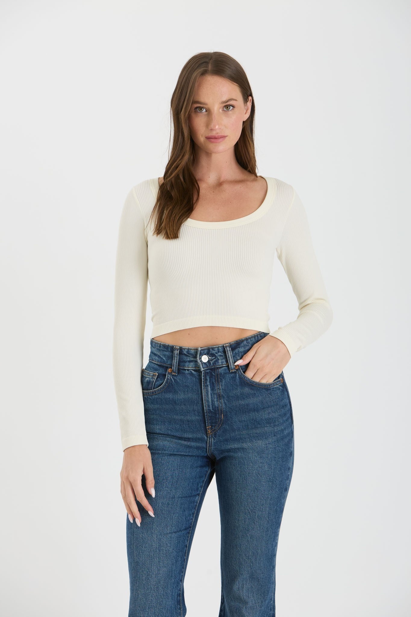 Paris scoop neck top